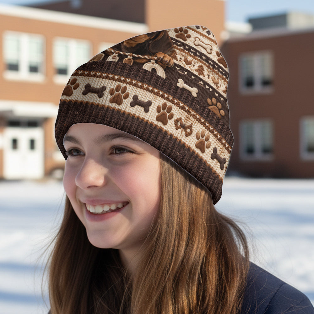 Cute Pet Gift For Dog Lovers, Cat Lovers - Personalized Dog Beanie Hat