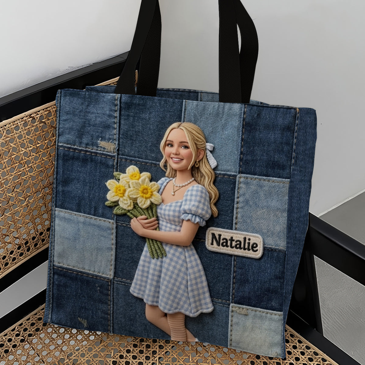 Individuelles Foto - Personalisierte Selbstliebe Allover-Print Canvas Tote Bag