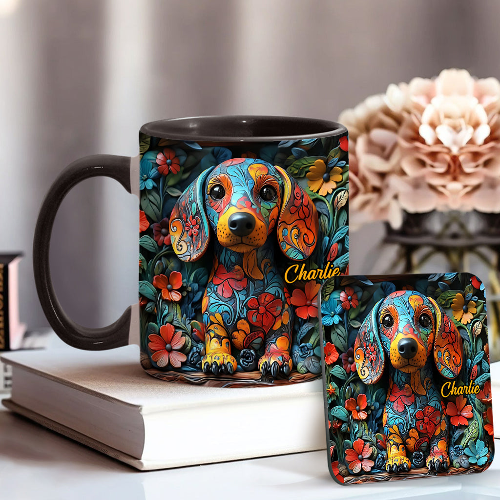 Personalisierte Tasse mit Dackelmotiv