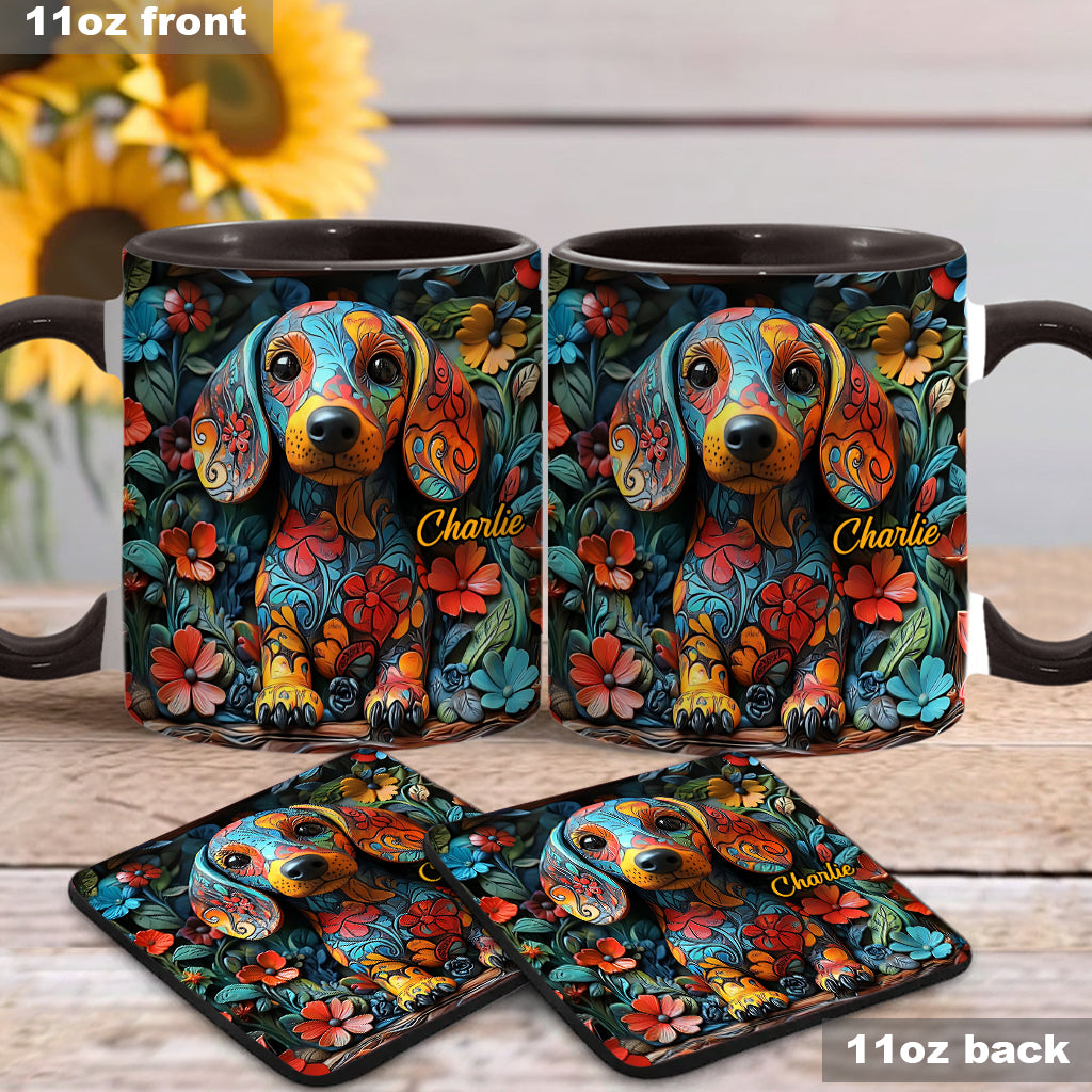 Personalisierte Tasse mit Dackelmotiv