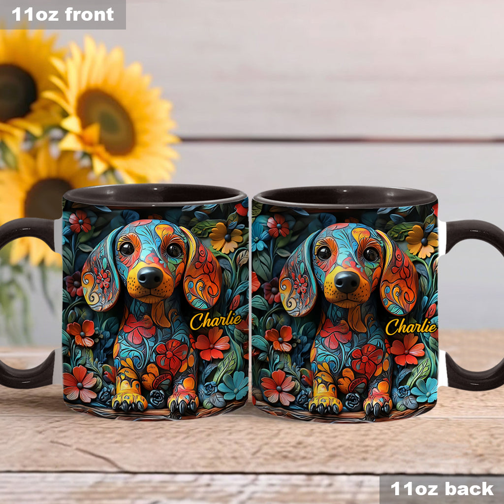 Personalisierte Tasse mit Dackelmotiv