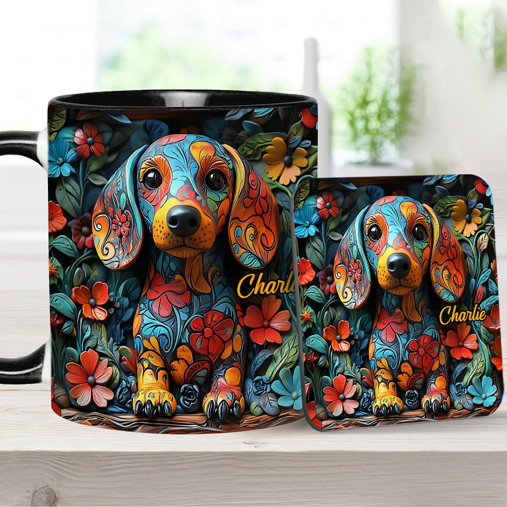 Personalisierte Tasse mit Dackelmotiv
