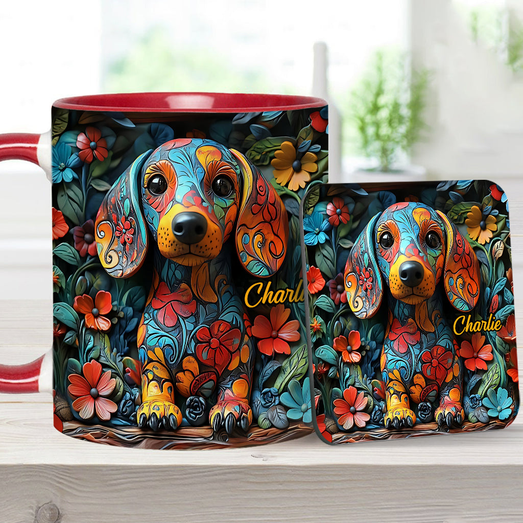 Personalisierte Tasse mit Dackelmotiv