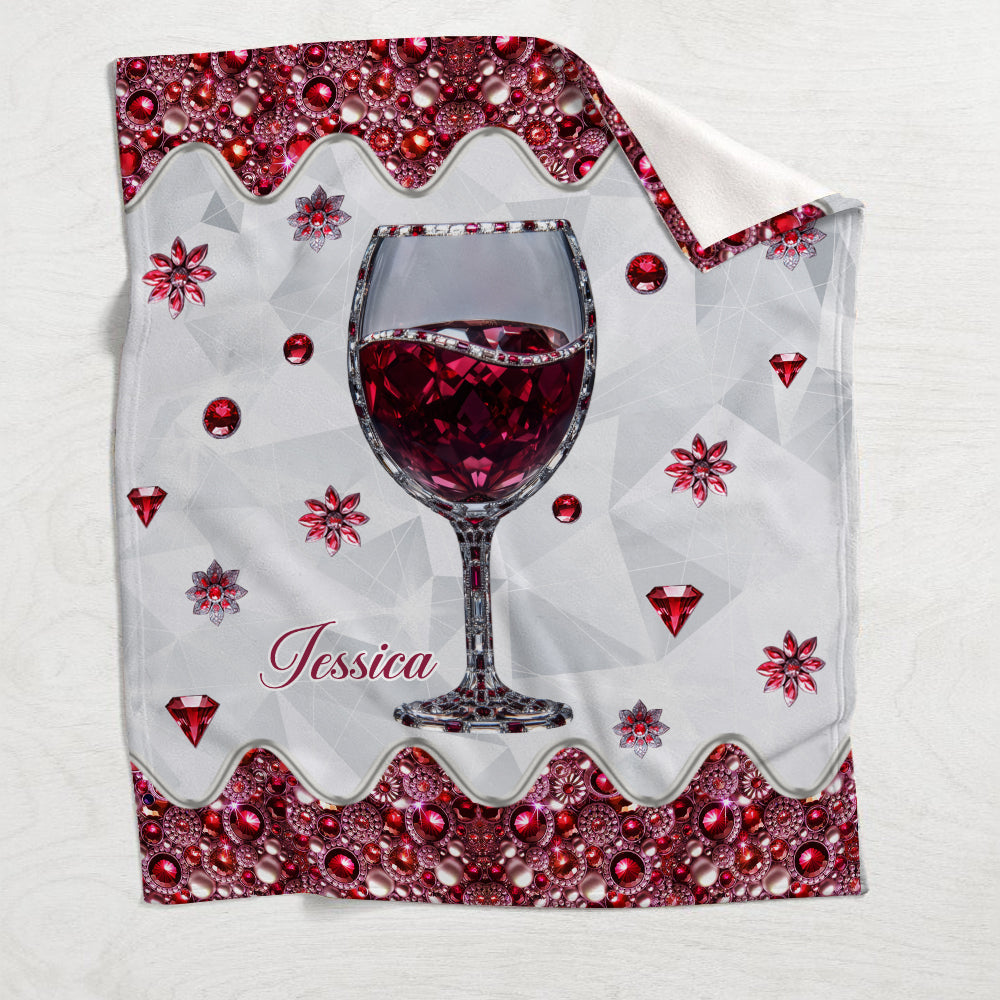 Juste une fille qui aime le vin - Couverture à vin personnalisée