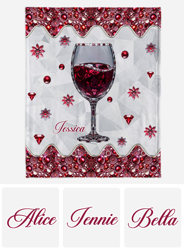 Juste une fille qui aime le vin - Couverture à vin personnalisée