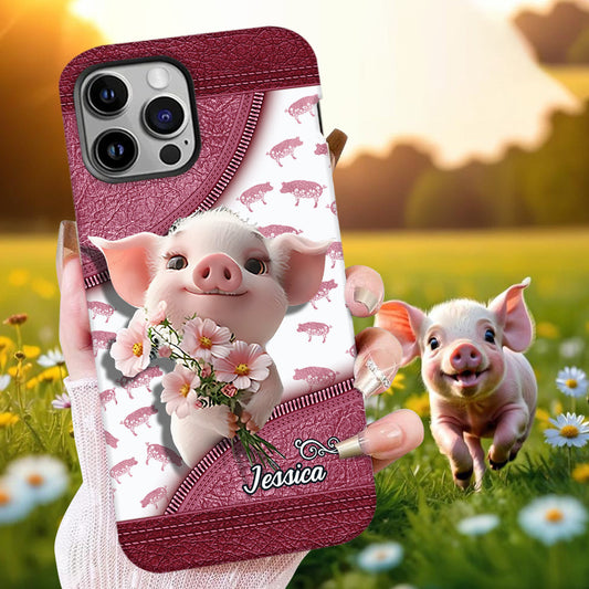 Liebe zum Schwein – Personalisierte Handyhülle für Schweineliebhaber mit Volldruck
