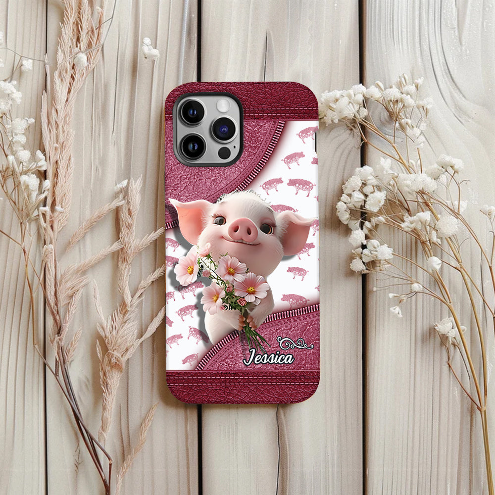 Coque de téléphone personnalisée « Amoureux des cochons » avec impression intégrale