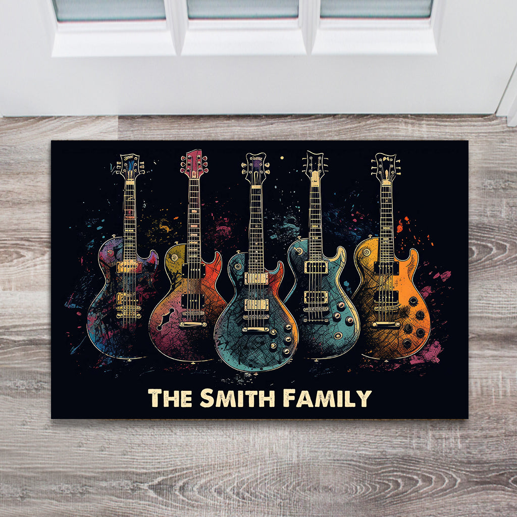 Gitarrenharmonie – Personalisierte Gitarren-Fußmatte