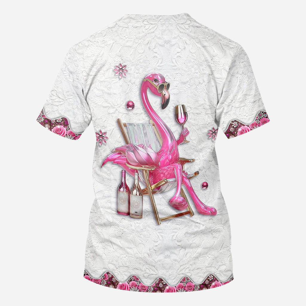 Sei ein Flamingo inmitten einer Taubenschar – personalisiertes Flamingo-Shirt