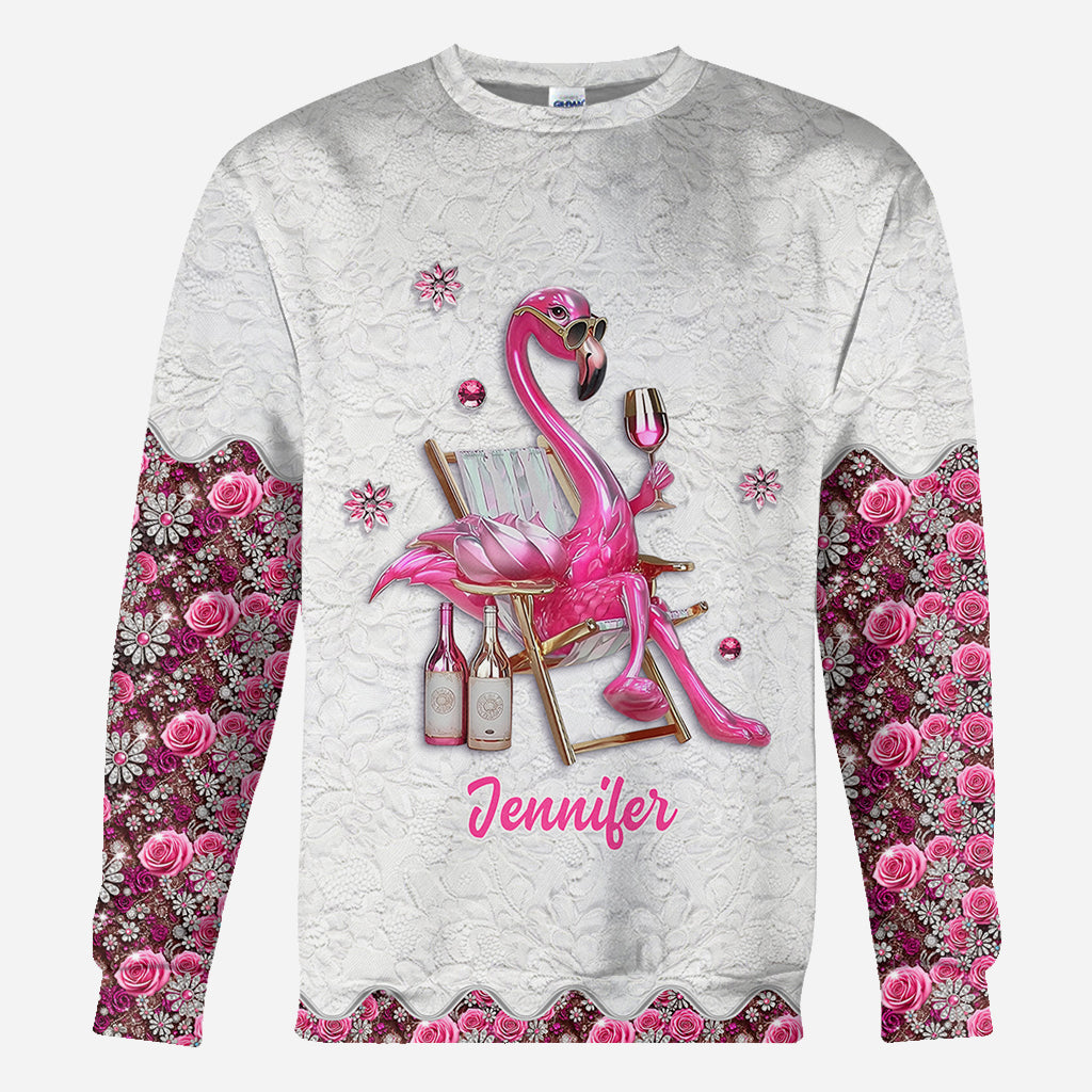 Sei ein Flamingo inmitten einer Taubenschar – personalisiertes Flamingo-Shirt