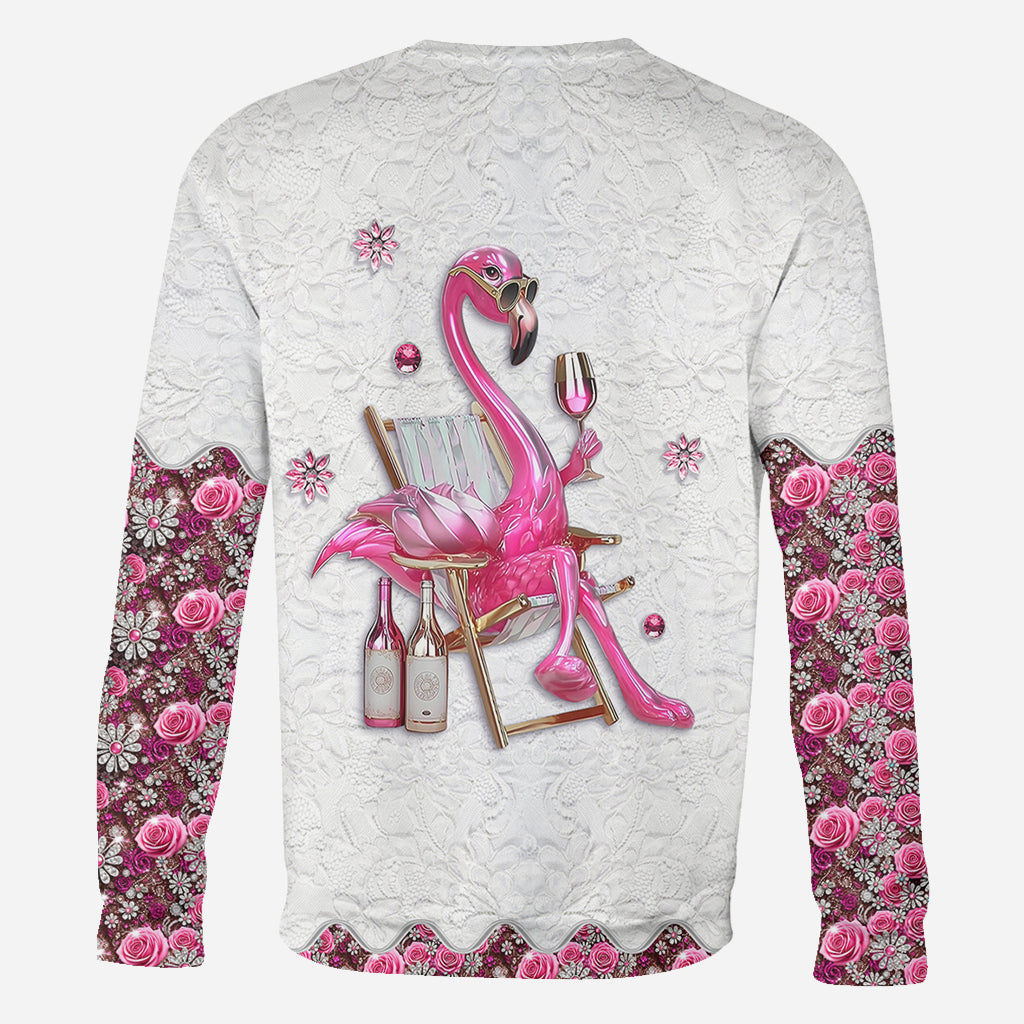 Sei ein Flamingo inmitten einer Taubenschar – personalisiertes Flamingo-Shirt