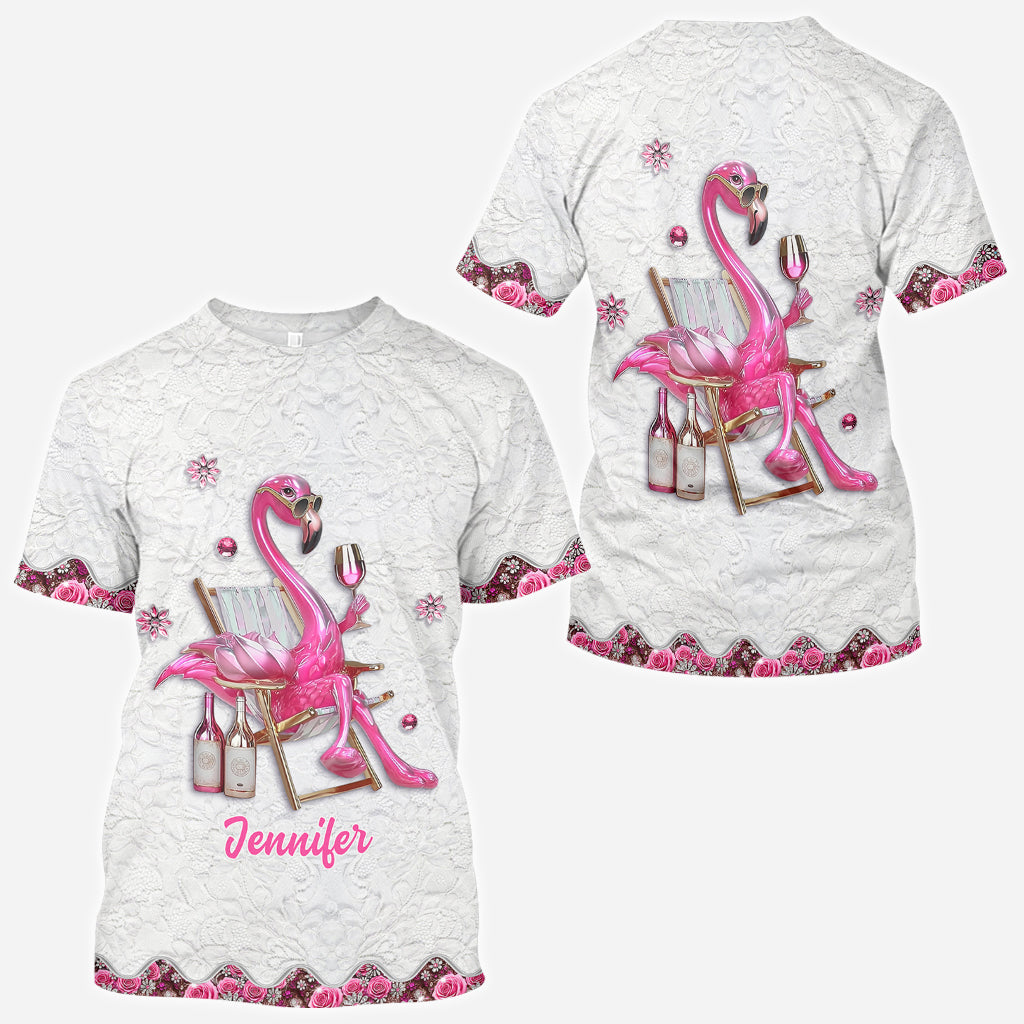 Sei ein Flamingo inmitten einer Taubenschar – personalisiertes Flamingo-Shirt