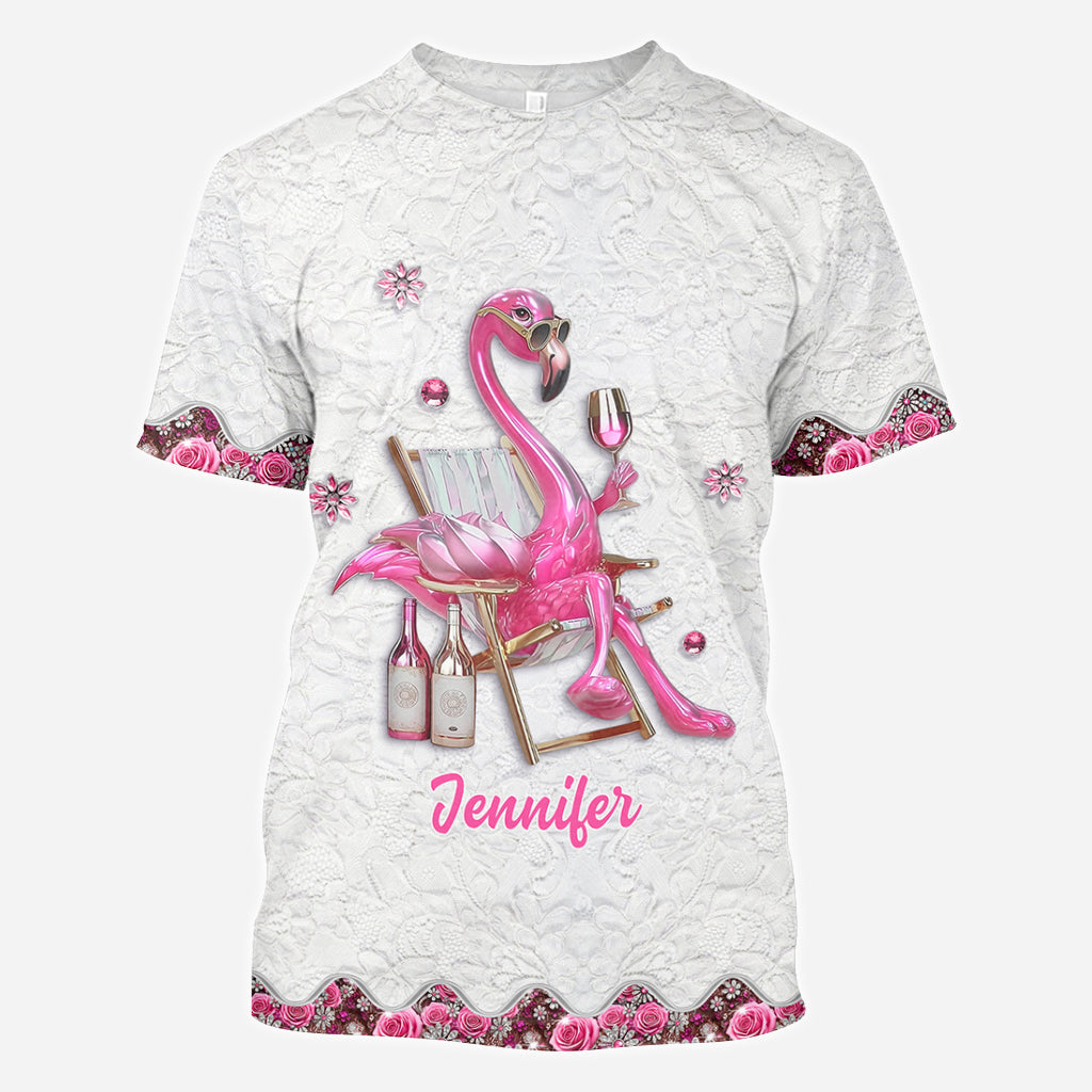 Sei ein Flamingo inmitten einer Taubenschar – personalisiertes Flamingo-Shirt