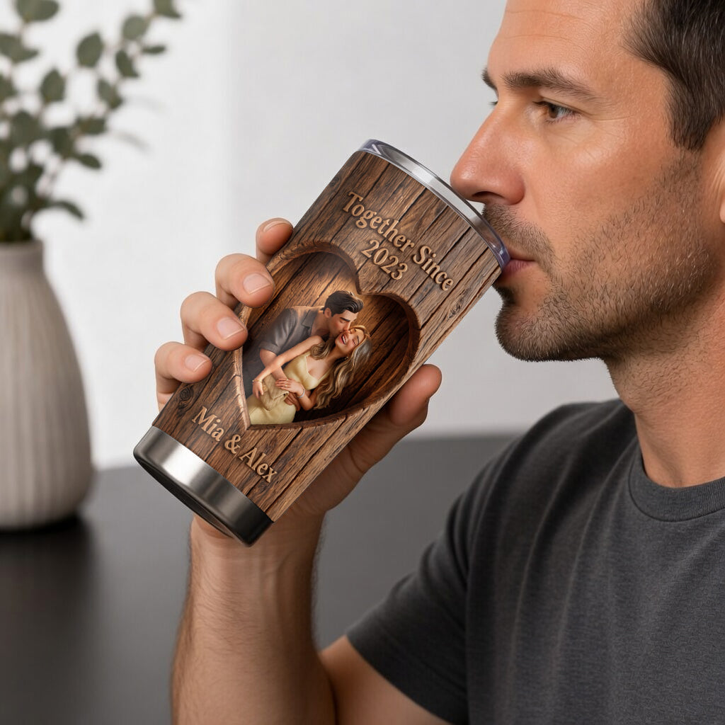 Gemeinsam seit - Personalisierter Paar-Tumbler