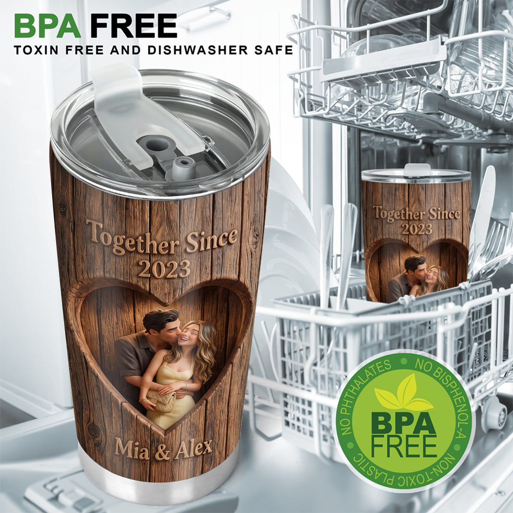 Gemeinsam seit - Personalisierter Paar-Tumbler