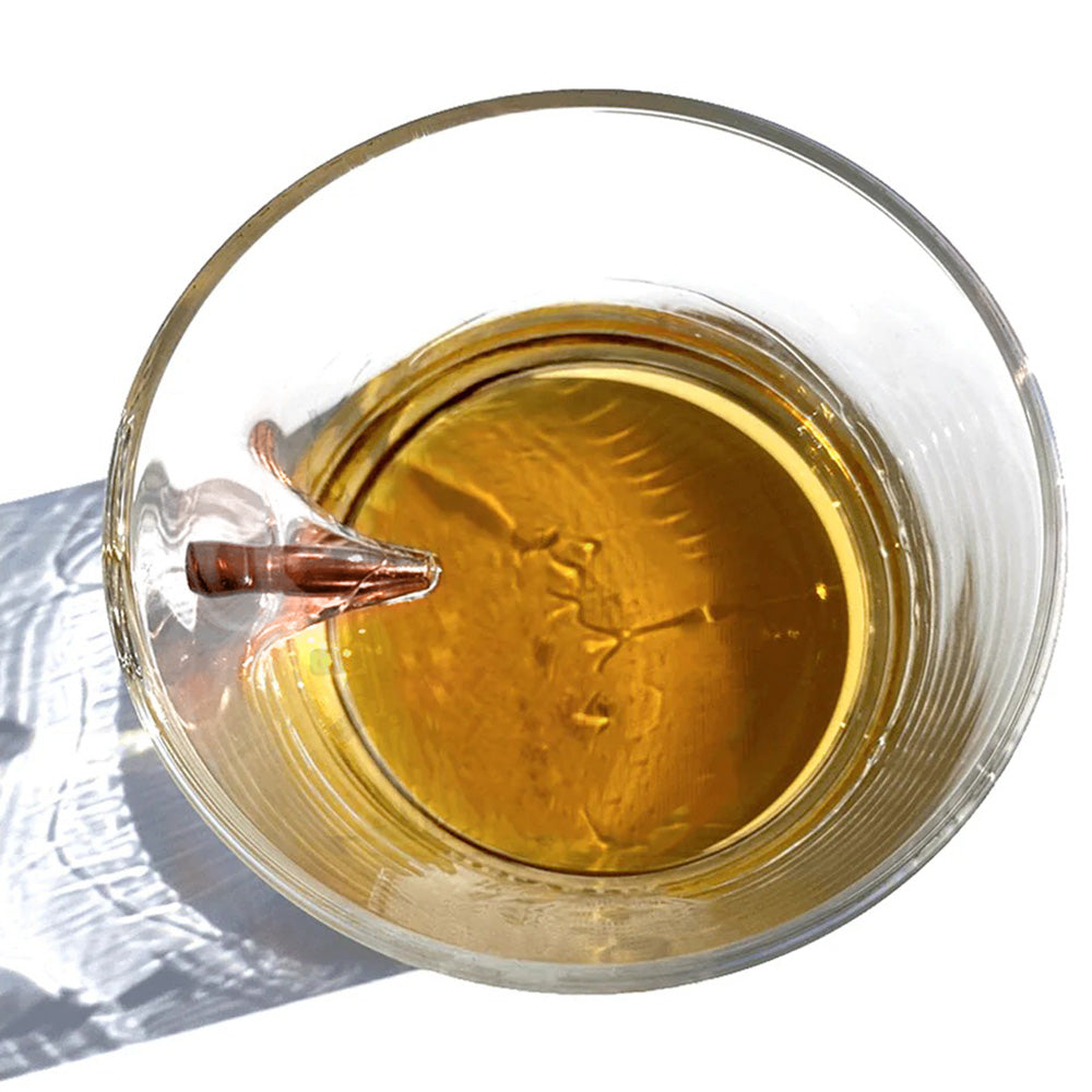 Servir et protéger - Verre à whisky personnalisé en forme de balle de policier