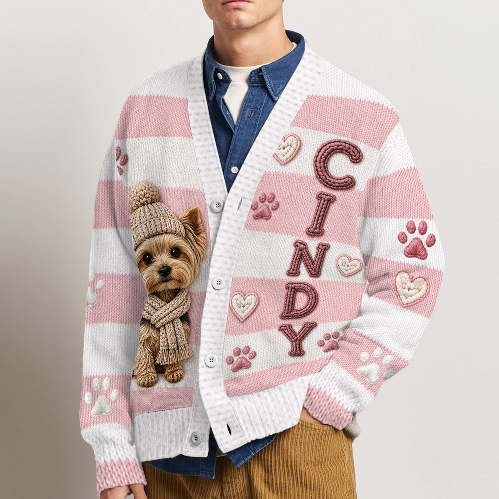Love My Pets - Personalized Dog Cardigan Sweater