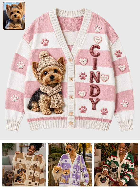 Love My Pets - Personalized Dog Cardigan Sweater