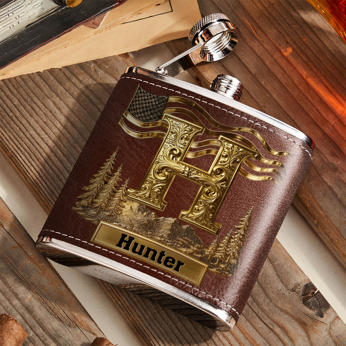 Individuelles Geschenk für ihn – personalisierter Whisky-Flachmann