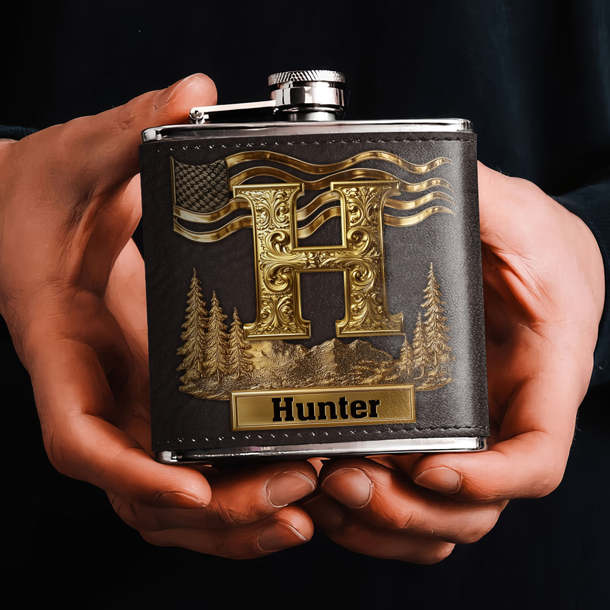 Individuelles Geschenk für ihn – personalisierter Whisky-Flachmann