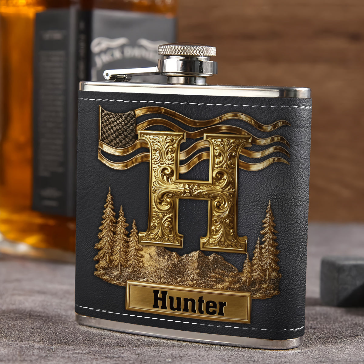 Individuelles Geschenk für ihn – personalisierter Whisky-Flachmann