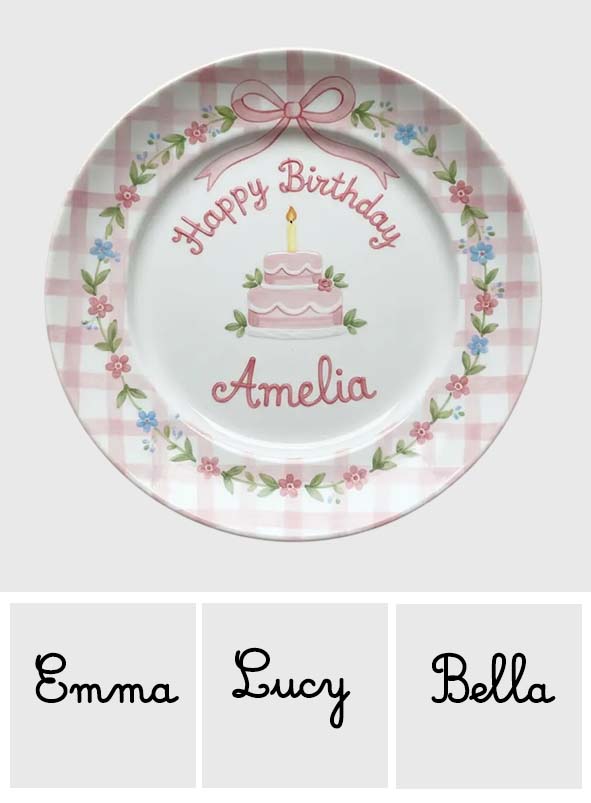 Birthday Gift - Personalized Birthday Ceramic Round Plate