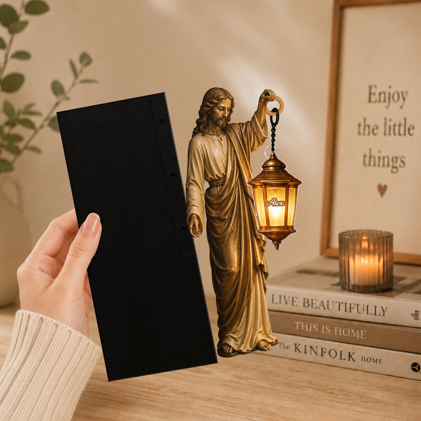 Believer - Personalisierte Christliche Bücherregal-Lampe
