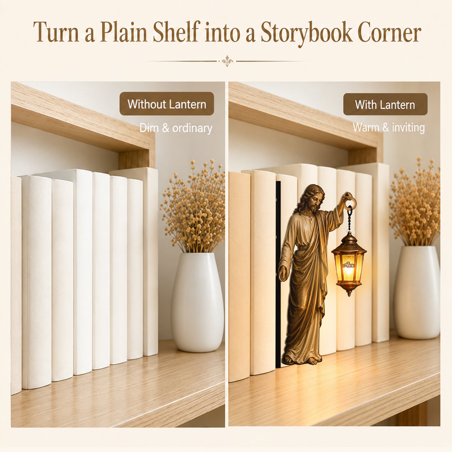 Believer - Personalisierte Christliche Bücherregal-Lampe