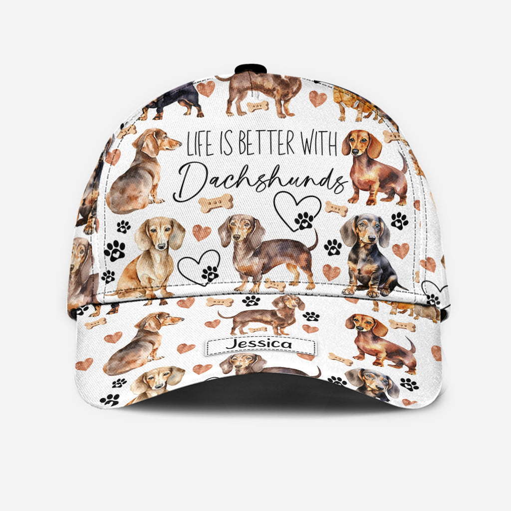 Das Leben ist besser mit Dackeln – personalisierte klassische Hundekappe