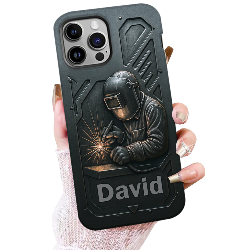 Coole Schweißer-Männer – Personalisierte Handyhülle mit Schweißer-Motiv und Volldruck