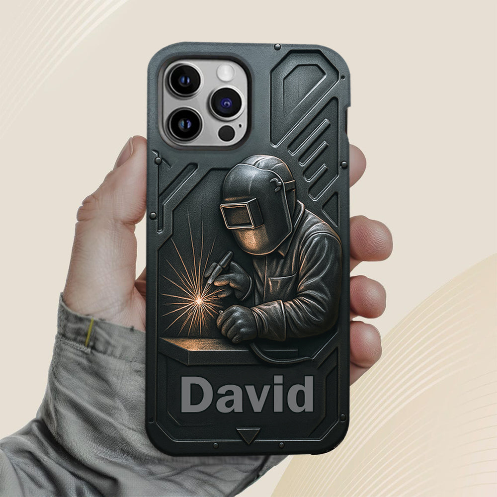 Coole Schweißer-Männer – Personalisierte Handyhülle mit Schweißer-Motiv und Volldruck