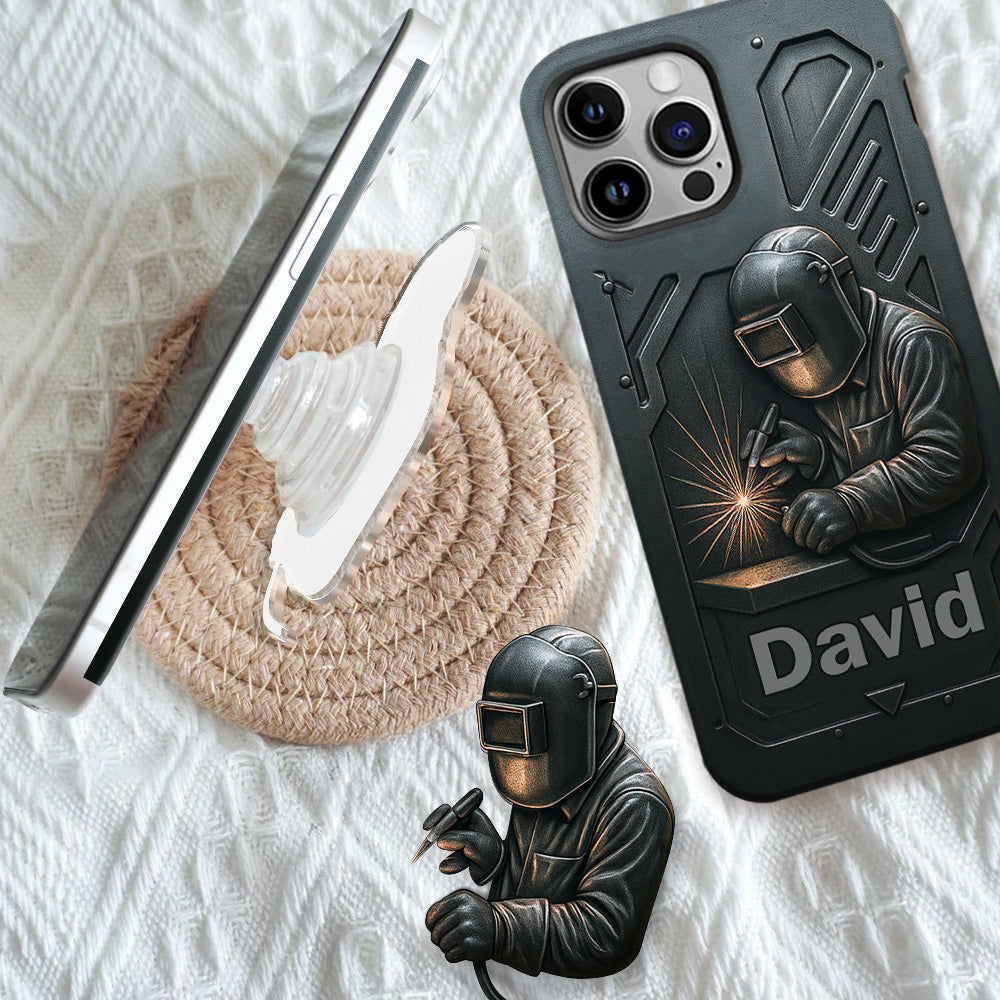 Coole Schweißer-Männer – Personalisierte Handyhülle mit Schweißer-Motiv und Volldruck