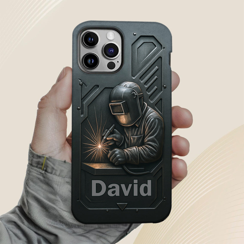 Coole Schweißer-Männer – Personalisierte Handyhülle mit Schweißer-Motiv und Volldruck