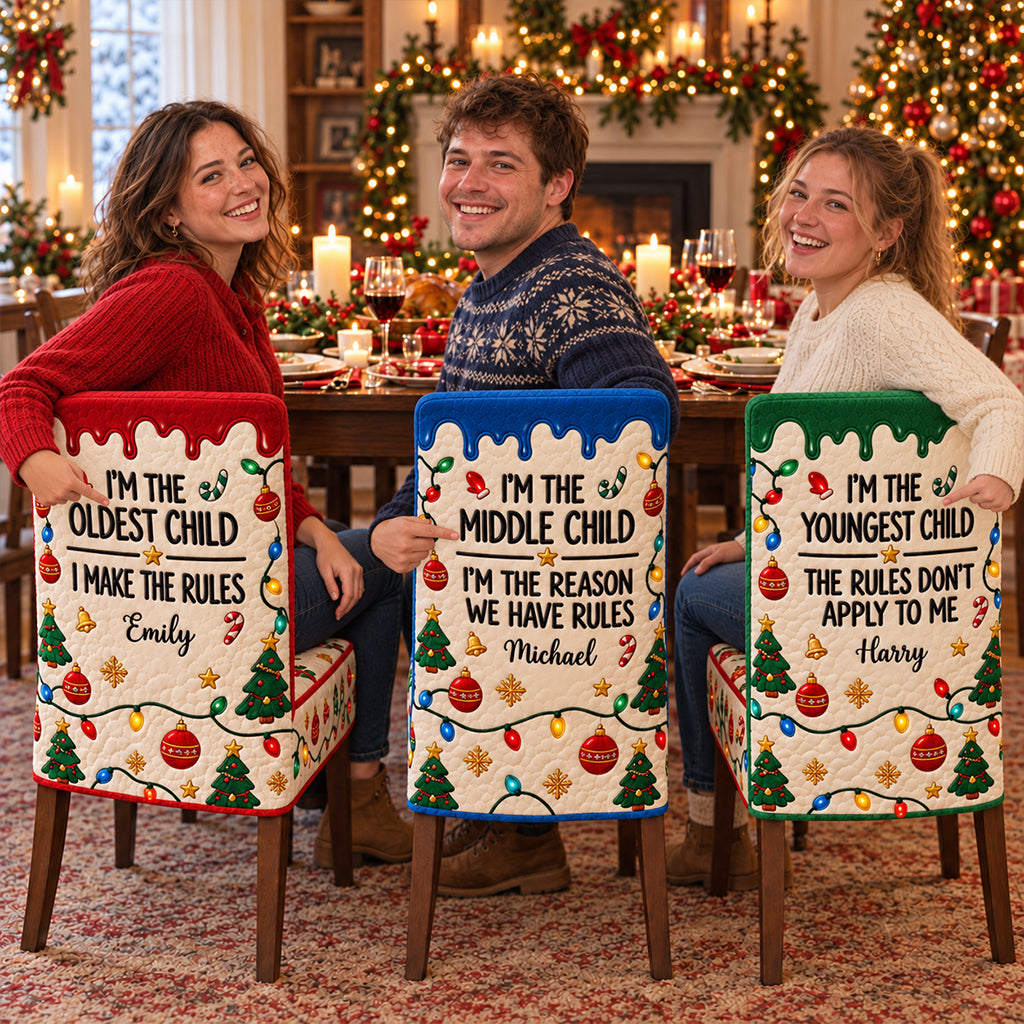 Better Together Always Funny Gift For Family Members, Sisters, Brother - Personalized Family Chair Cover Set