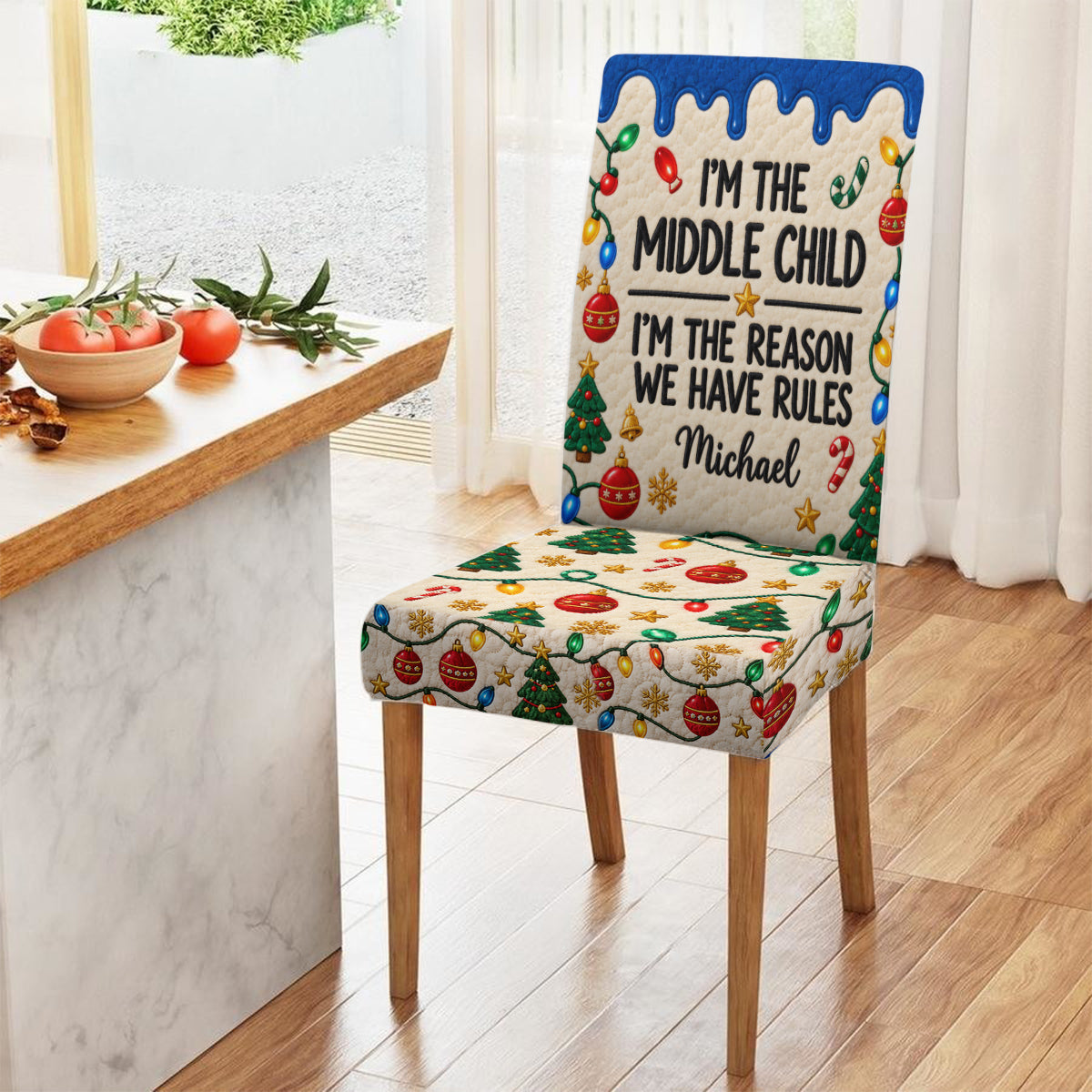 Better Together Always Funny Gift For Family Members, Sisters, Brother - Personalized Family Chair Cover Set
