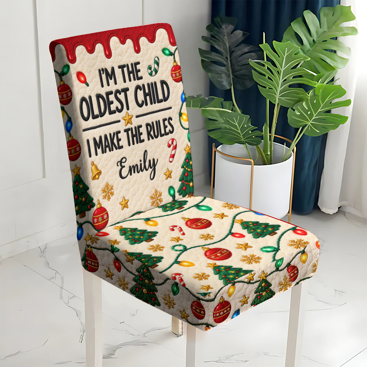 Better Together Always Funny Gift For Family Members, Sisters, Brother - Personalized Family Chair Cover Set