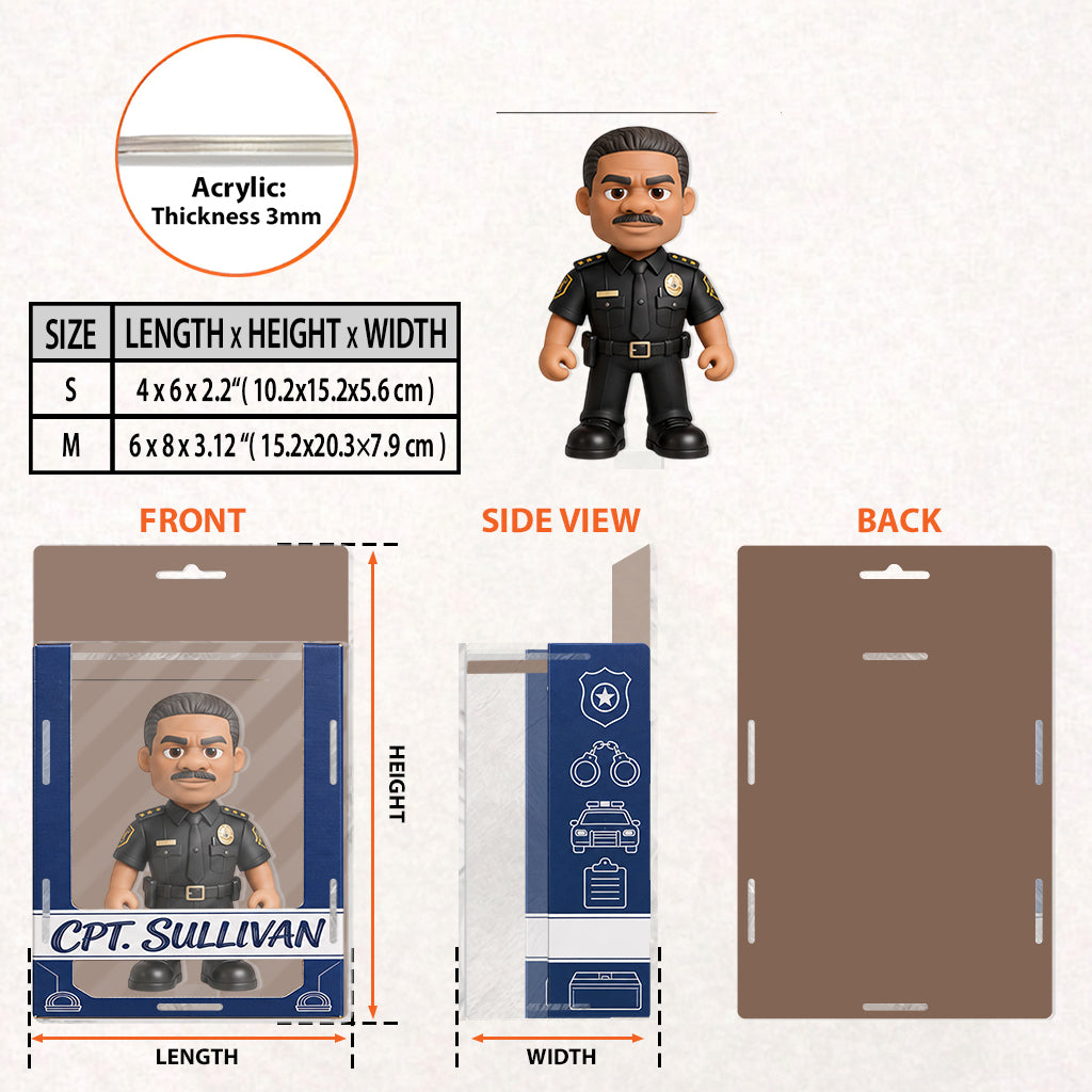 Police Gifts - Personalized Police Officer Acrylic Display Box