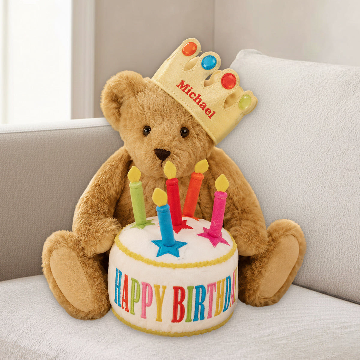 Happy Birthday - Personalized Birthday Premium Faux Fur Pillow