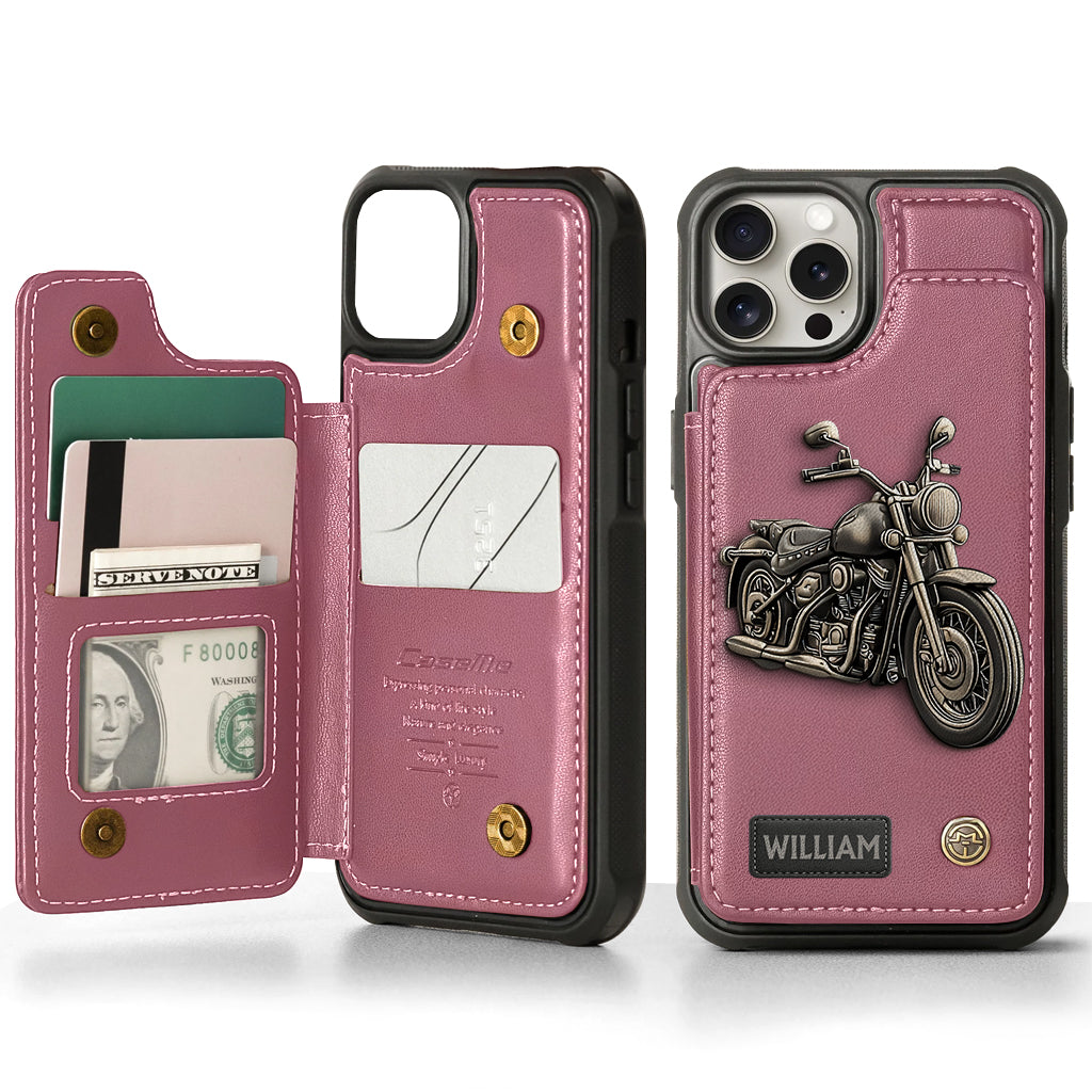 Étui portefeuille personnalisé pour motard passionné