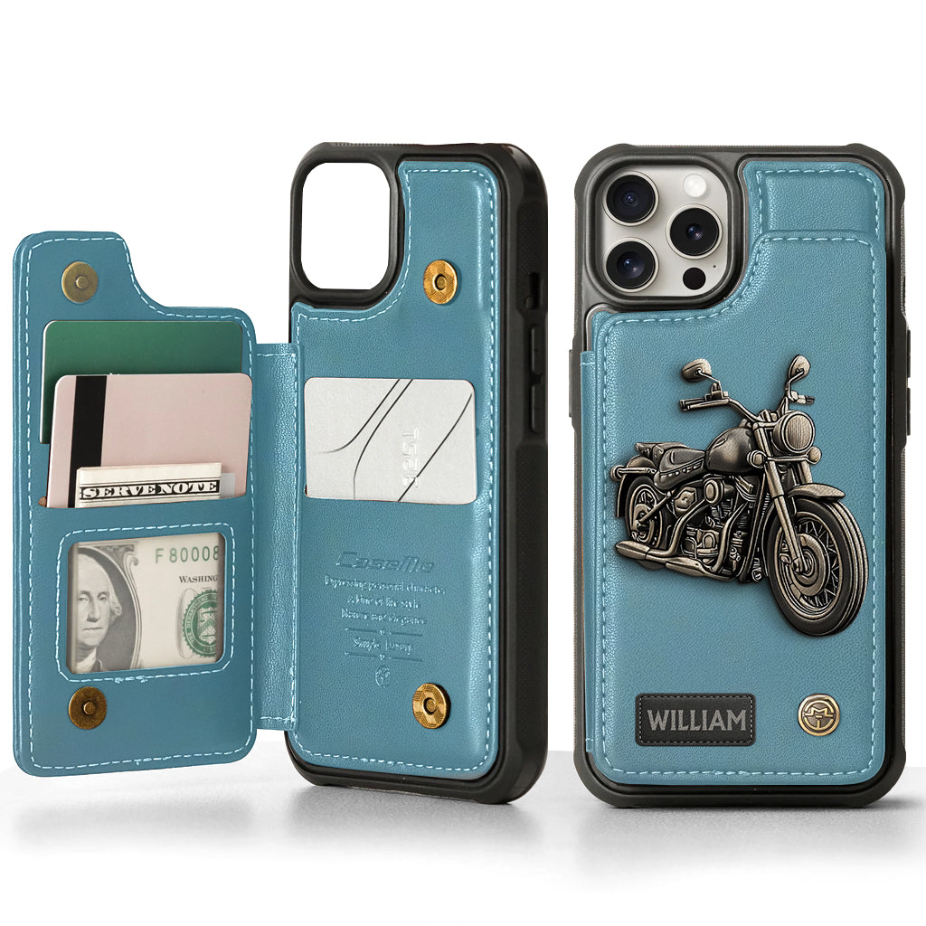 Étui portefeuille personnalisé pour motard passionné