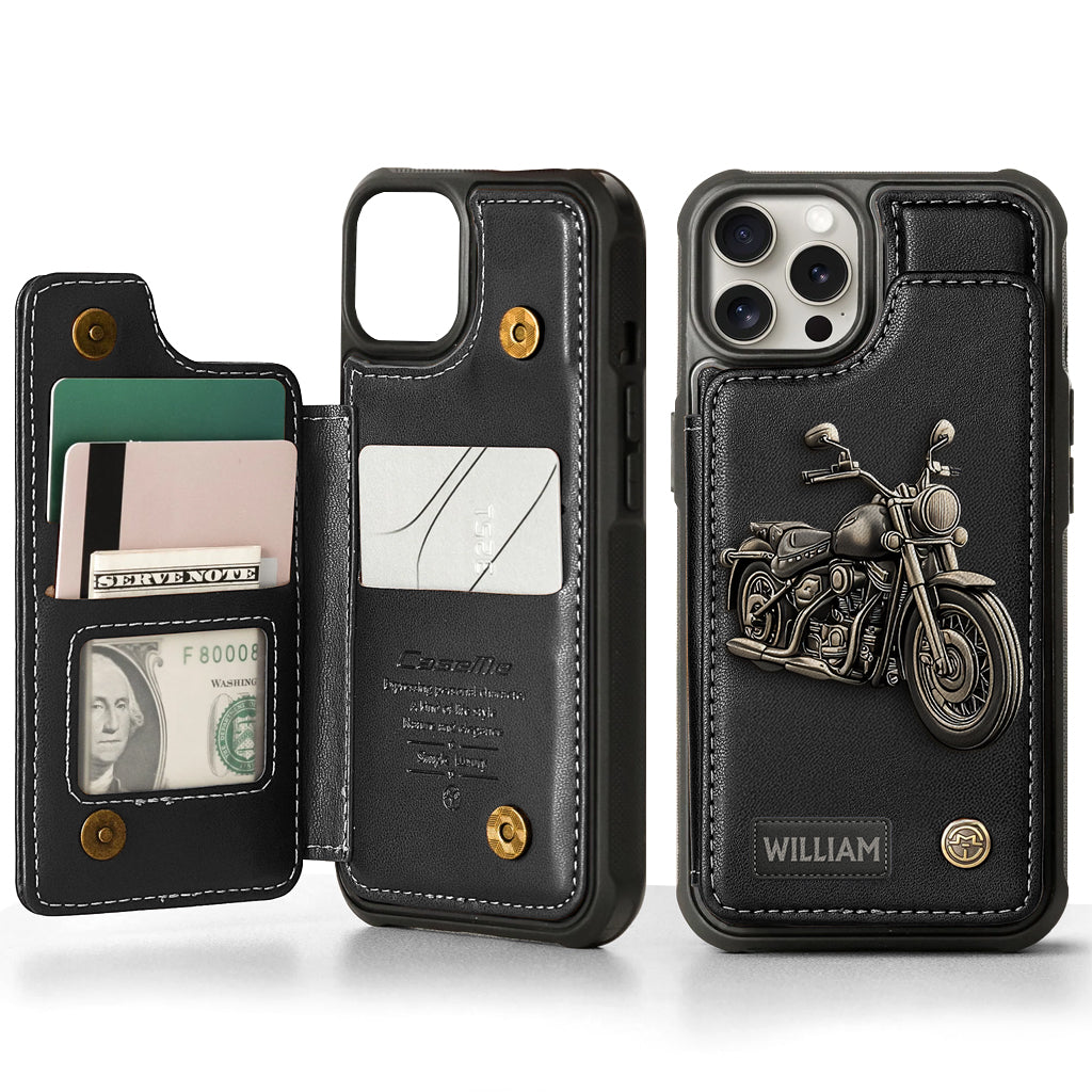 Étui portefeuille personnalisé pour motard passionné