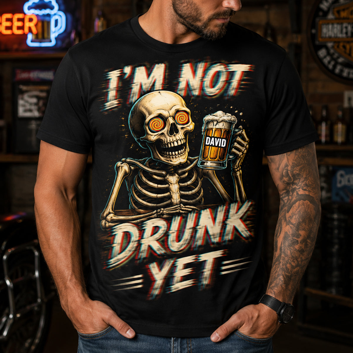 Ich bin noch nicht betrunken - Personalisierte Bier-Allover-Shirt