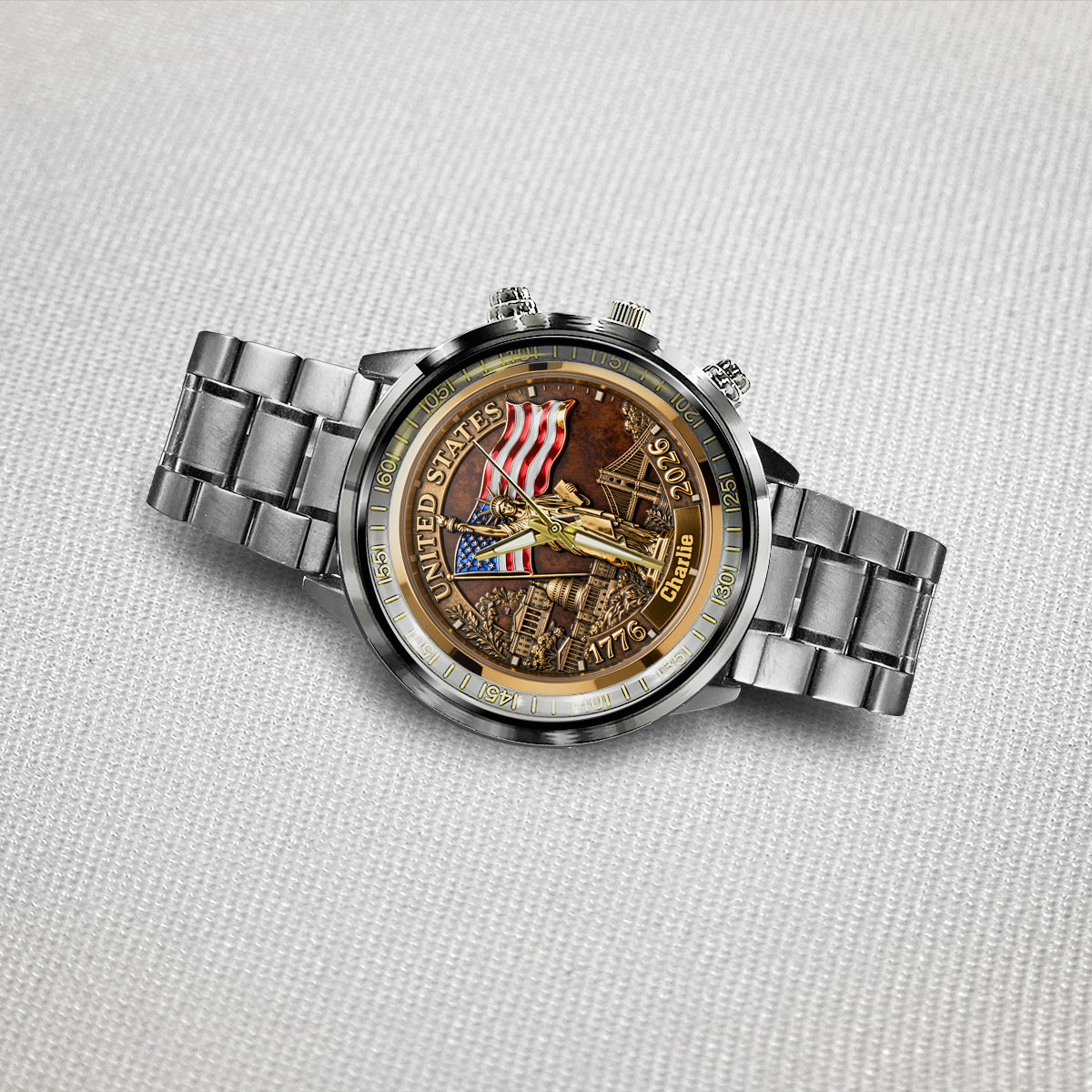Montre-bracelet personnalisée pour vétéran - 250e anniversaire