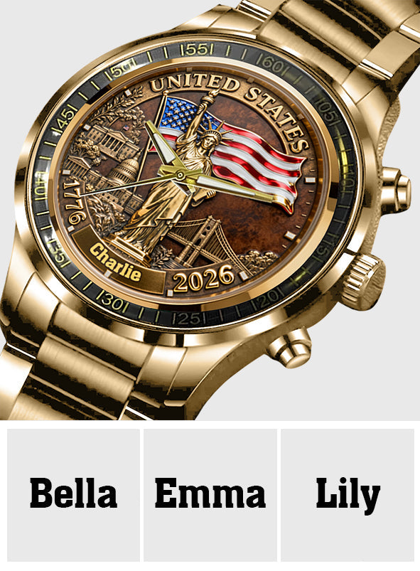 Montre-bracelet personnalisée pour vétéran - 250e anniversaire