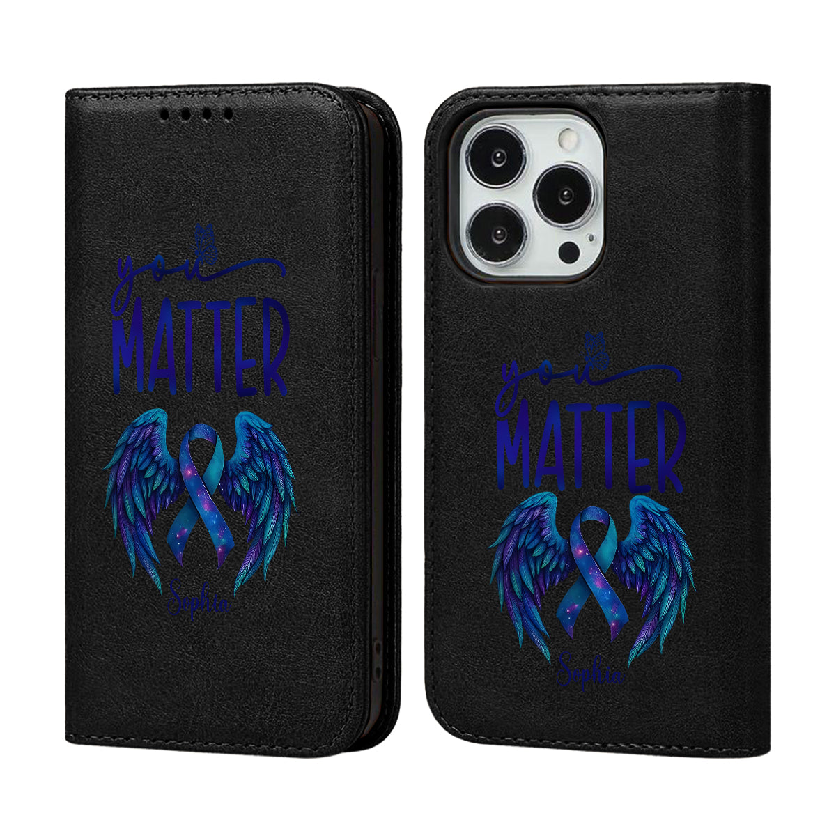 You Matter - Personalized Suicide Prevention Wallet Phone Case With Strap