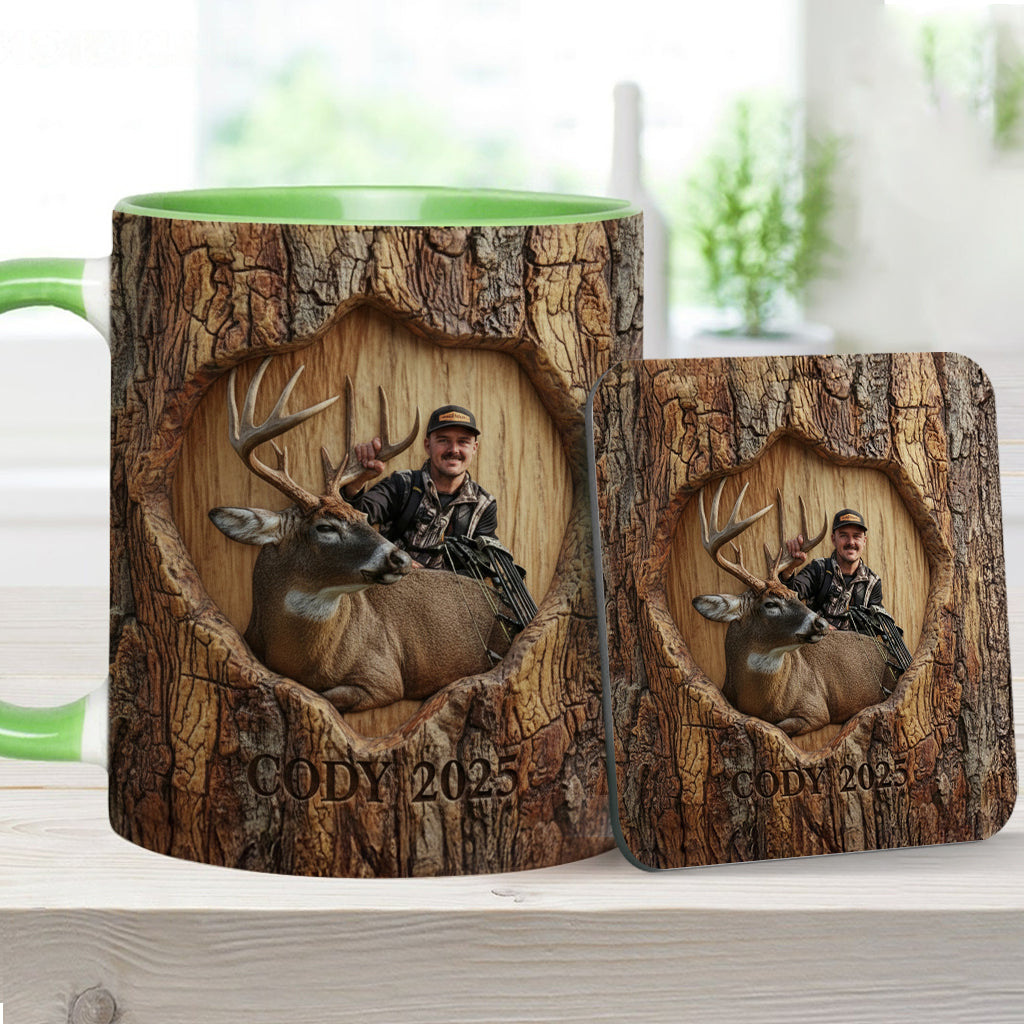 (Test IA) Mug et sous-verre à motif chasse