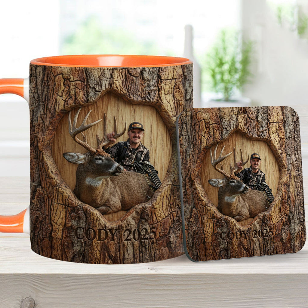 (Test IA) Mug et sous-verre à motif chasse