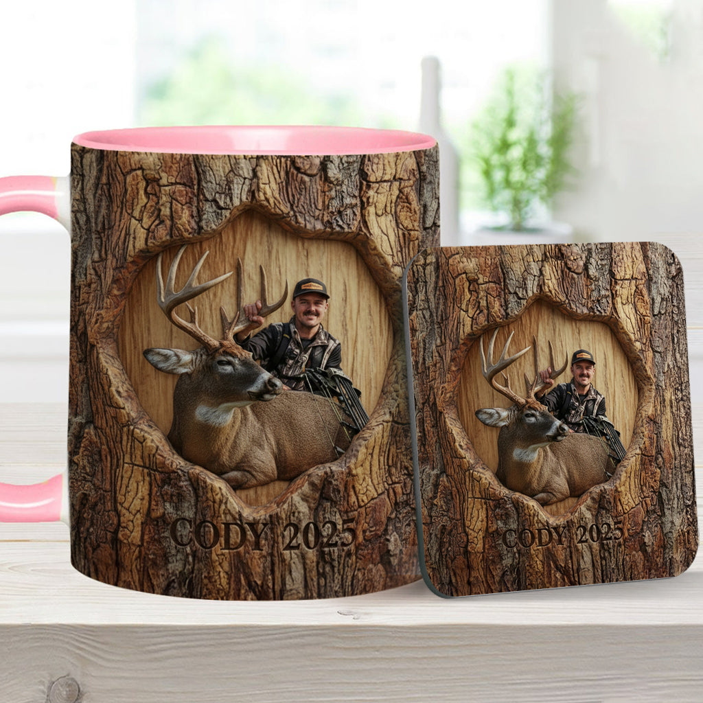 (Test IA) Mug et sous-verre à motif chasse