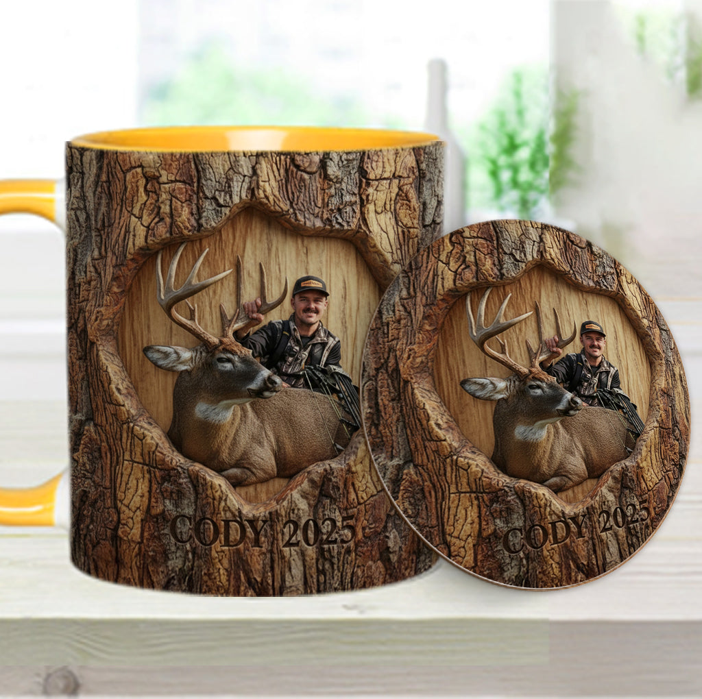 (Test IA) Mug et sous-verre à motif chasse