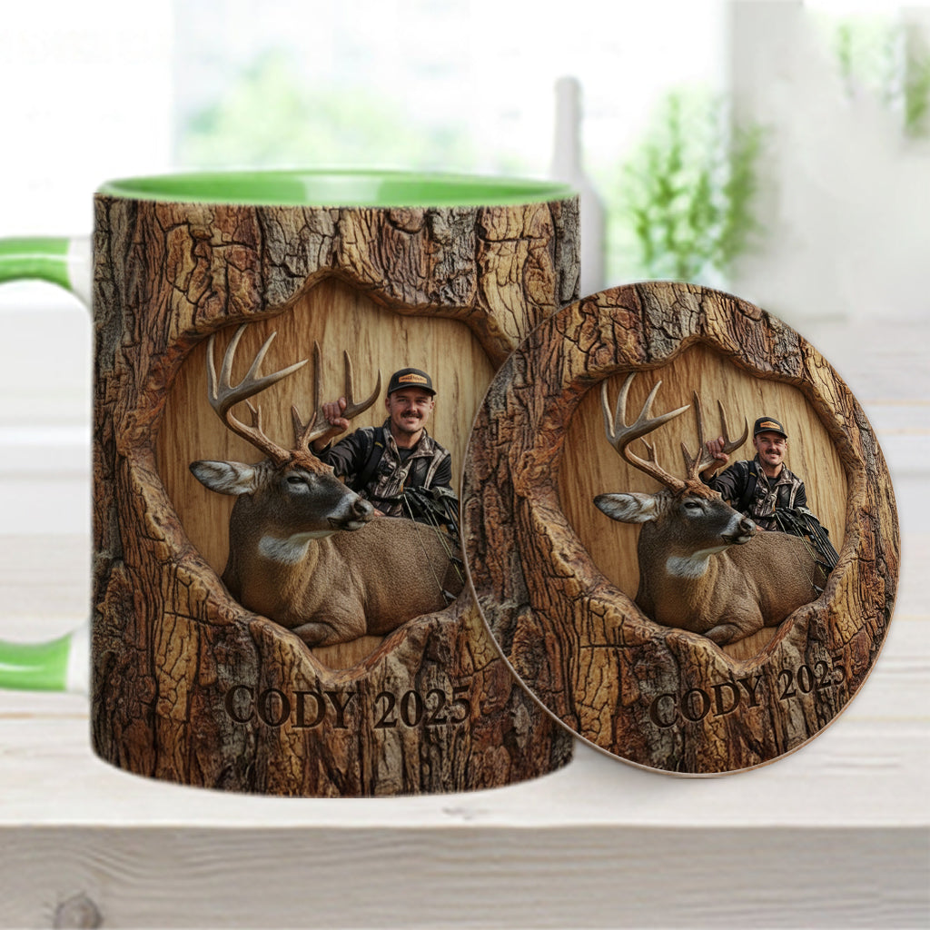 (Test IA) Mug et sous-verre à motif chasse